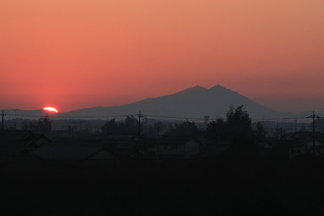 筑波山から初日の出